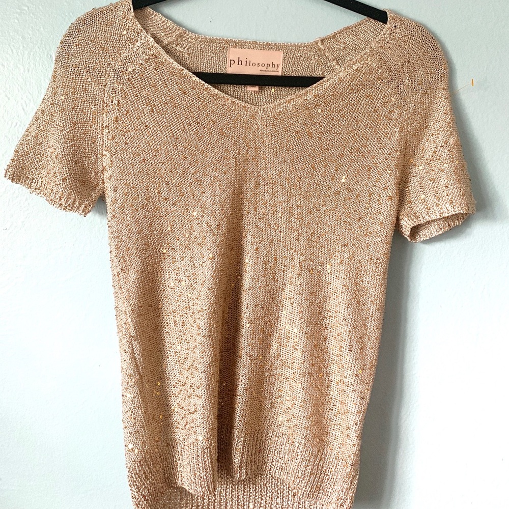NWOT Philosophy Knit Sequined Top